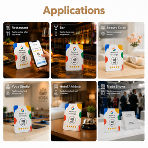 Tarjeta NFC Programable Ntag215 con Impresión Personalizada OEM para Redes Sociales, Reseñas de Google, para Hoteles, Spas, Estudios de Yoga y Bares - Product Image 2