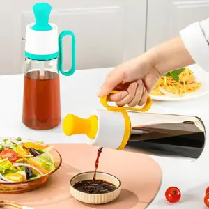 Dispensador de aceite 2 en 1, botella con cepillo, condimentos líquidos, gran capacidad, multifunción, para cocina, barbacoa