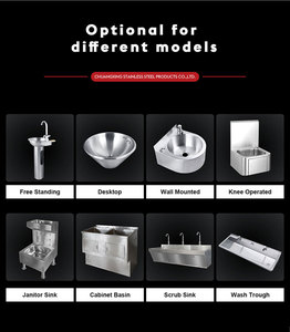 Soporte Gratis de alta calidad, estación de lavabo de mano de acero inoxidable, bañera de lavandería con armario - Product Image 6