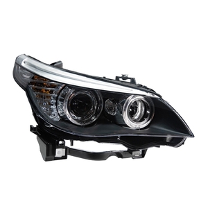 Feux avant pour <span class=keywords><strong>BMW</strong></span> E60 Série 5 2003-2010, ensemble <span class=keywords><strong>de</strong></span> phares LED, mise à niveau Angel Eyes DRL, projecteur Bi-LED, feux <span class=keywords><strong>de</strong></span> croisement - Product Image 6