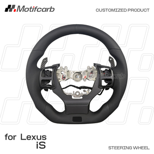 Volante Personalizado de Cuero y Palancas de Cambio Magnéticas de Fibra de Carbono para Lexus IS RC NX GS 250 300 300h 350DS 500 F Sport - Product Image 2