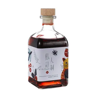 Liquor Spirits Whiskey 100ml 250ml 300ml 375ml 500ml Distillery Glass Bottle For Vodka Gin Whiskey