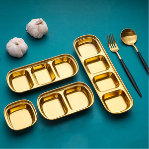 304 Stainless Steel <b>Condiment</b> <b>Tray</b> Three Compartment Durable For Food Serving Home Use - Product Image 4