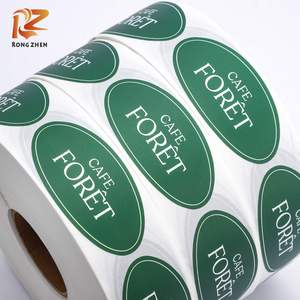 Etiquetas de Vinilo Autoadhesivas Ovaladas Personalizadas RONG ZHEN para Tazas de Café, Empaquetado de Marca de Cafetería, Ecológicas, Resistentes al Agua y al Calor - Product Image 5