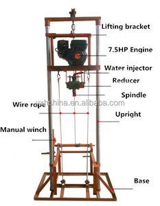 가솔린 물 우물 드릴링 장비 소형 휴대용 80m 깊은 가솔린 물 보어 우물 드릴링 머신 - Product Image 2