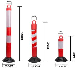2025 Offre Spéciale <span class=keywords><strong>trafic</strong></span> Flexible doux très visible PE délinéateur d'avertissement en plastique poteau noir avec Base - Product Image 6