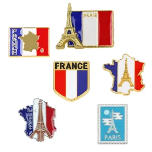 Personality Building Metal Crafts, New French Flag Enamel Pins Ornament Lapel Pin Custom Pins/