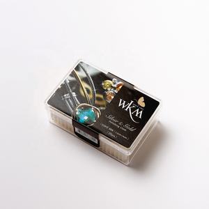 Chiffon de polissage WKM argent et or taille de la carte nettoyeurs de bijoux de haute qualité et carte de taille de tissu polonais 9x5.5 cm (1 boîte/25 pièces) - Product Image 1