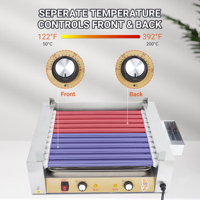 AIKAI Nouveau prix d'usine Machine à griller les hot-dogs portable en acier inoxydable 304, grande capacité, commerciale, de comptoir, 1650W