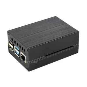 Stripe Aluminum Alloy Cooling Case para <span class=keywords><strong>Raspberry</strong></span> <span class=keywords><strong>Pi</strong></span> <span class=keywords><strong>4</strong></span> Built-in Fin-Type Independent Radiator Módulos eletrônicos e Kits - Product Image 1
