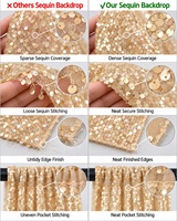 Gorden Kain Payet Hitam Berkilau Elegan untuk Pesta, Sewa Dekorasi Panggung Pernikahan, Latar Belakang Acara, dan Hiasan Gala (Grosir, Custom)