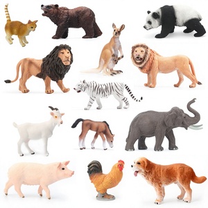 Modelos de Animales Realistas de PVC Sólido para Comercio Exterior: Cerdo, Perro, Caballo, León, Jirafa, Elefante, Vaca, Tigre, Oso Pardo, Juguetes de Granja - Product Image 1