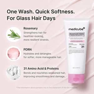 Masque capillaire réparateur Medicube Rosemary PDRN 200 ml, soin intensif pour cheveux abîmés - Product Image 3