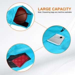 Waterproof 420D/210D Polyester <b>Drawstring</b> <b>Backpack</b> for Sports Gym Hiking Custom Logo Accepted - Product Image 4