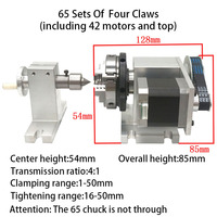 Table rotative 4 axes avec mandrin 80 mm, mèche de 65 mm, mandrin à 3 mors et contre-pointe 100 mm K11 K12