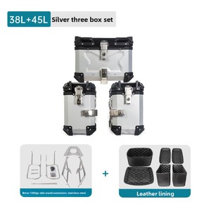 Sistema di Stoccaggio Universale per Moto con Bauletto Triplo in Lega di Alluminio da 38L e Portapacchi Laterale - Product Image 2