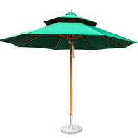 Parasol de luxe moderne à double toit, avec mât en aluminium et base en marbre, étanche, pour terrasse, jardin et parc, direct usine