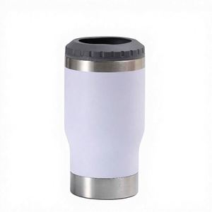 Custom 14oz Stainless Steel Beer Coffee Milk Water <b>Bottle</b> & Beer Can Cooler Dual Lid Coolers & Chillers With Opener - Product Image 1