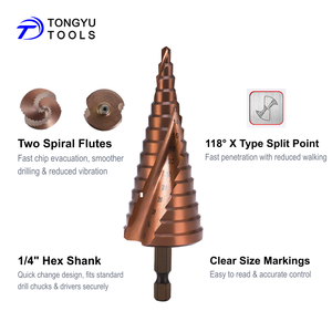 4-32mm Cobalt <strong>Step</strong> <strong>Drill</strong> Bit Set M35 HSS-Co5% Unibit Cone Big Hole Cutter for Stainless Steel Hard Metal Sheets - Product Image 5