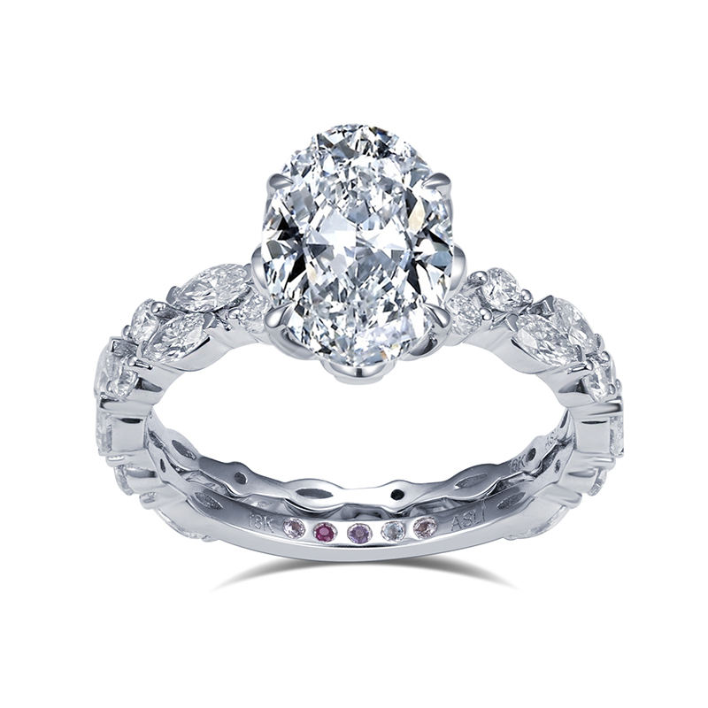 10K + moissanite (jaune/blanc/rose)