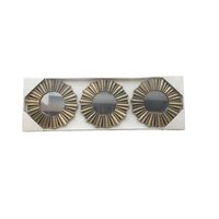 Ensemble de 3 miroirs muraux en plastique Art Déco, écologiques, faits à la main, décoration de luxe pour entrée, salon, chambre d'hôtel