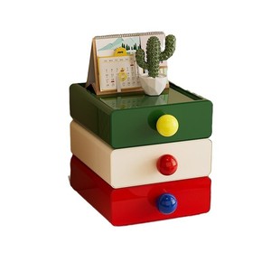 Stackable Multi Layer Desktop Storage <b>Box</b> Large Capacity Organizer Rectangle Solid Color Office Supply Drawer Organizers - Product Image 3