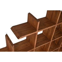 Étagère murale en teck 120 cm de hauteur x 15 cm de profondeur x 120 cm de largeur