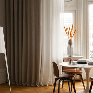 Voilages texturés en lin de luxe, rideaux occultants personnalisables pour la décoration intérieure - Product Image 2