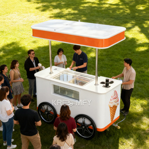 OEM New Electric Small Customizable Ice Cream Mobile Kitchen Food Dining Cart For Sale - Product Image 2