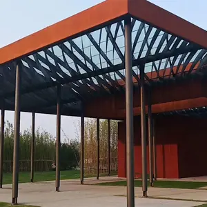 옥외 방수 금속 Pergola Gazebos 제조자 강철 지붕 유일한 디자인된 정원 건물 Corten 강철 Pergola