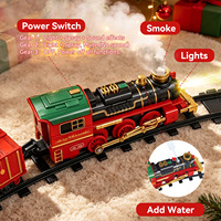 Train électrique de Noël avec effets sonores et lumineux simulés, kits de jouets pour enfants
