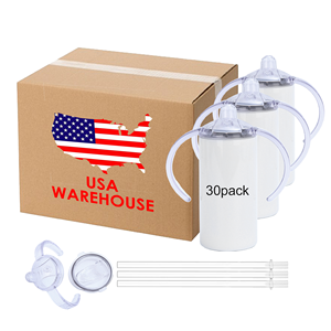 USA RTS 30 Pack 12oz Sublimation Sippy Cup Kids Sublimation Sippy Tumblers Stainless Steel <strong>Toddler</strong> <strong>Water</strong> <strong>Bottle</strong> - Product Image 1