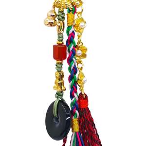 Adorno Colgante para Coche de Cobre con Cuentas de Ágata y Esmalte Vibrante de UM Jewelry, Venta al por Mayor, Regalo Unisex para Boda o Compromiso - Product Image 3