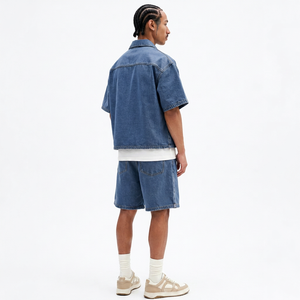 Casual Men <b>Denim</b> Jacket & <b>Coats</b> Top Quality <b>Denim</b> Vest Matching Shorts Comfortable Fit For Summer Wear Men's <b>Denim</b> Short Sets - Product Image 3