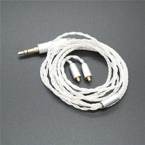 Cable de repuesto de audio MMCX, cable de nailon de cobre plateado de 1,2 M para auriculares Shure SE535 - Product Image 3