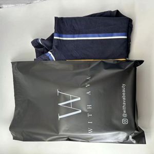 Biodegradable Eco Friendly Custom LOGO Poly Matte Black Mailer Envelope Courier Package Bag for Shipping Clothing Mailing Bags - Product Image 3