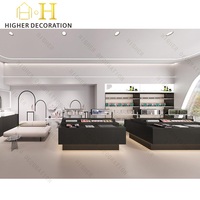Étagères de présentation cosmétiques esthétiques professionnelles, présentoir à maquillage, comptoir de caisse incurvé, mobilier cosmétique