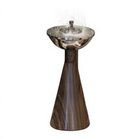 Brûleur à Bakhoor en Métal Moderne, Porte-Encens Décoratif sur Pied, Brûleur d'Arômes de Table, Décoration d'Intérieur, Centre de Table, Mabkhara Arabe