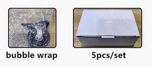 Rueda de Repuesto para Silla de Oficina, Transparente, de Poliuretano, de 3 Pulgadas (75 mm), con Anillo de Agarre Insertado, Negra - Product Image 6