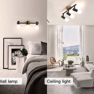 <span class=keywords><strong>Plafonnier</strong></span> rond LED E27 <span class=keywords><strong>Noir</strong></span> Métal Base en <span class=keywords><strong>bois</strong></span> Home Indoor <span class=keywords><strong>Spot</strong></span> Lamp Lighting - Product Image 3