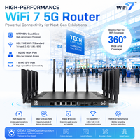 Routeur 5G ODM pour Ville Intelligente avec Emplacement pour Carte SIM, Modem 5G X75 Débloqué DDR4 1 Go, WiFi 7, WAN 2.5G, SFP 10G, Tri-Bande, Double SIM, VPN