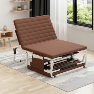 Moderna y Elegante Cama Plegable Convertible Tipo Murphy con Marco Metálico Extensible, Sofá Cama Plegable para Siesta de Adultos y Niños - Product Image 1