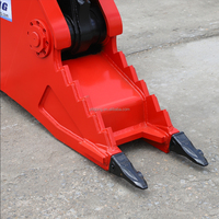 360° Rotating Hydraulic Timber Shear for Land Clearing, Wood Log Splitter with Seperate Bracket Bold on Edge