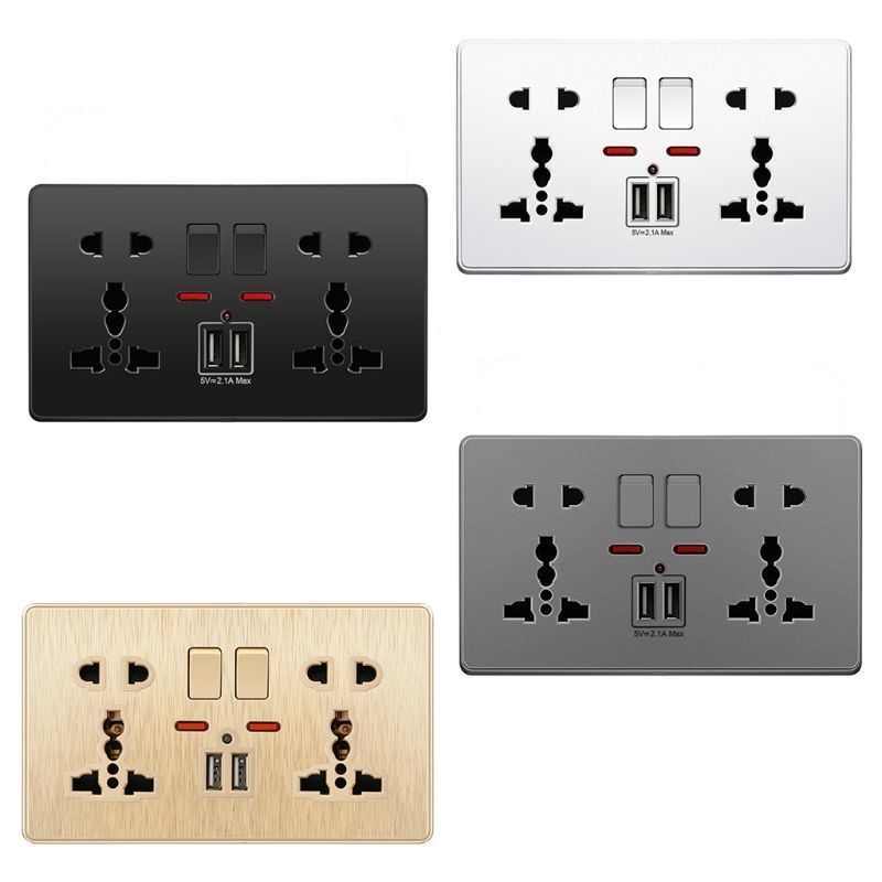 wall socket and switch black