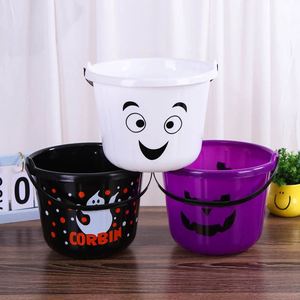 <b>Party</b> Supplies <b>Sweet</b> Ghost Pails With Handle Trick or Treat Plastic Halloween Bucket - Product Image 1