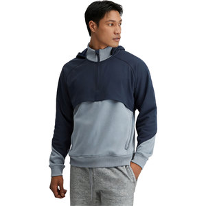 Felpa con Cappuccio a Due Strati per Uomo, Zip 1/4, Impermeabile, Interno Morbido, Caldo, Traspirante, Anti-Odore con Tasche con Zip, OEM ODM - Product Image 3