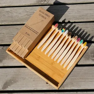 Kid toothbrush Eco-friendly Bamboo Toothbrush Biodegradable Bristles Organic Natural Charcoal Infused Bamboo