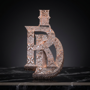 2.5" Tall Custom Solid 925 Silver Vvs Moissanite Brilliant Cut Rose Gold Plated Luxury Hiphop Letter Iced Charms Pendant Claw - Product Image 3