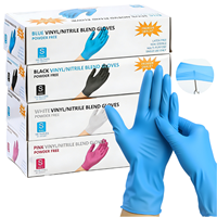 Gants jetables unis en forme de main pour nail art, vente en gros, promotion |   100 gants en nitrile anti-taches, respectueux de la peau, pour usage en salon