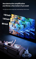 C8pro 360 Degrés Freestyle Auto-Focus 4K 4000 Lumens 1080P Mini Portable LED WiFi Android 9 Haut-parleurs Intégrés 3D Éducation à Domicile